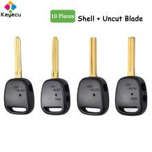 KEYECU 10 X Remote Car Key Shell Case Fob Side 1 / 2 Buttons TOY43 / TOY48 Blade for Toyota Estima Previa Cadina Corolla Altezza 2024 - buy cheap