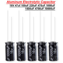 Capacitor eletrolítico de alumínio 20 com 1000uf 16v 8*16mm, capacitor eletrolítico 16v 1000uf 8x16mm 2024 - compre barato