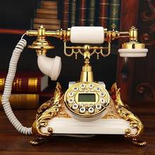 European Style Telephone Landline Home Classical Old Fashioned Corded Phone with FSK/DTMF System, Caller ID, White Gold telefono 2024 - buy cheap