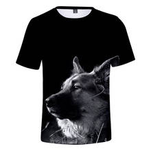 Summer t shirt 3D Print German Shepherd T-shirt Men/Women Cute Dog Clothes cool Summer casual German Shepherd thin T shirt tops 2024 - buy cheap