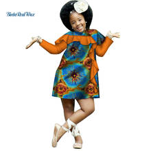 Lovely Girls Cotton African Clothes Dashiki Ankara Print Dresses for Kids Children Bazin Riche African Style Clothing WYT206 2024 - buy cheap