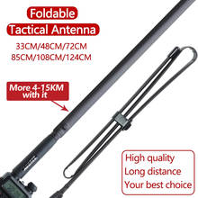 ABBREE SMA-Female Двухдиапазонная VHF UHF 144/430 МГц Складная тактическая антенна для Baofeng UV-5R UV-82 BF-888S рация 2024 - купить недорого