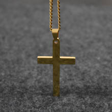 Titanium Cross Christian Jesus Necklace Stainless Steel Gold Black Silver Color Prayer Choker Cross Pendants Men Jewelry 2024 - buy cheap