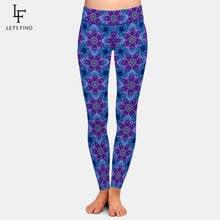 Letsfind vendas quentes mulheres leggings 3d mandala impressão calças de fitness alta elasticidade cintura alta mais tamanho leggings 2024 - compre barato