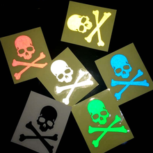 1pc Bike Reflective Sticker Fluorescent Skull Bicycle Stickers Cycling Road MTB Fixed Gear Skeleton Decals Bicycle Accessories 2024 - купить недорого
