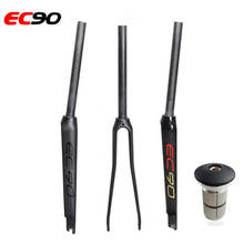 Ec90 garfo rígido de fibra de carbono 28.6mm, fosco/brilhante, garfo dianteiro de bicicleta de estrada 1-1/8" 2024 - compre barato