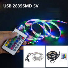 Tira de luces LED USB 2835SMD DC5V, cinta de lámpara LED Flexible RGB 0,5 M 1M 2M 3M 4M 5M, cinta de diodo de retroiluminación para pantalla de TV de escritorio 2024 - compra barato