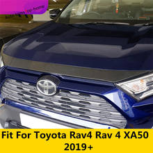 ABS Front Hood Engine Panel Strip Decoration Cover Trim For TOYOTA RAV4 RAV 4 XA50 2019 - 2022 Chrome Carbon Fiber Accessories 2024 - buy cheap
