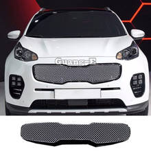 Car body cover protection detector stainless steel trim Front up Grid Grill Grille Around For Kia Sportage KX5 2016 2017 2018 2024 - buy cheap