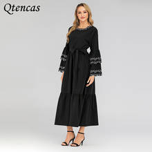 Muçulmano vestidos de moda para mulher turquia eid mubarak abaya dubai marroquino kaftan caftan vestido islam roupas vestidos musulmanes 2024 - compre barato