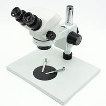 Новое поступление, бинокулярный стереомикроскоп FYSCOPE 7X-50X с настольной стойкой, микроскоп для студентов 2024 - купить недорого