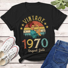 Vintage 1970 Original Parts T-Shirt 52 Years Old 52nd Birthday Gift Idea Women Mom Wife Daughter 1970 Funny Retro Tee Shirt 2024 - buy cheap