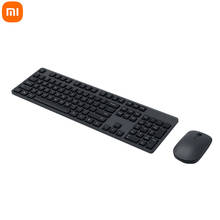 Беспроводная клавиатура и мышь Xiaomi, 104 клавиши, Клавиатура 2,4 ГГц, USB приемник, мышь для ПК, Windows 10 2024 - купить недорого