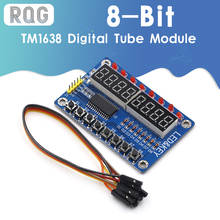 TM1638 светодиодный дисплей 8-битный модуль цифровой трубки AYR 7-сегментный 8-битный 0,36 дюйма Красный TM1638 ключ светодиодный дисплей Панель 2024 - купить недорого