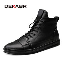 DEKABR-botas impermeables de estilo moderno para hombre, zapatos de invierno, de piel sintética, informales, talla grande 38 ~ 48 2024 - compra barato