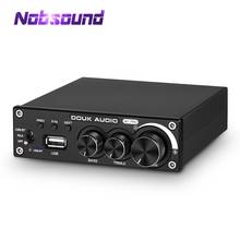 Nobsound Bluetooth 5.0  Power Amplifier 320W Stereo 2.0 Channel Subwoofer Amp Treble Bass Adjust USB Lossless Music Player 2024 - buy cheap