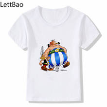 Summer Tops Children Unisex T-Shirt  Kids Funny Asterix and Obelix Cartoon Short Sleeve T Shirt Boy/Girls Clothing 2024 - buy cheap