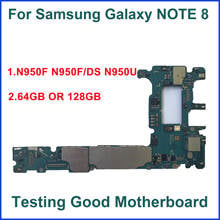 Placa mãe para samsung galaxy note 8, original, n950, n950fd, n950f, n950u, 64gb, 128gb, placa principal desbloqueada 2024 - compre barato