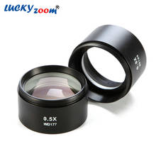 Lucky Zoom-lente Trinocular para Microscopio, objetivo estéreo de 0.5X, distancia de trabajo de 165mm, 177mm, accesorios de Microscopio 2024 - compra barato