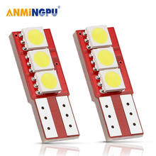 ANMINGPU 2x светодиодная сигнальная лампа T10 5050SMD W5W, Led Canbus, инструмент, светильник, светильник для чтения, светильник s, купольный светильник, белый, 12 В 2024 - купить недорого