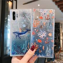 Seabed coral whale Quicksand case for huawei honor 20pro 10 lite v10 v20 9 8x nova 5i 5 3i p20 lite p30 p smart z y9 prime cover 2024 - compre barato