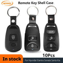 KEYECU 10PCS Replacement Remote Car Key Shell 2 /2+1 /3 /3+1/4 Button Case Fob for Hyundai Elantra Sonata Santa For Kia Carens 2024 - buy cheap