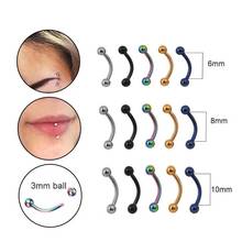 Punk Hiphop Eyebrow Rings Septum Lip Rings Curved Barbells Medical Stainless Steel women Earrings Body Jewelry 2024 - buy cheap