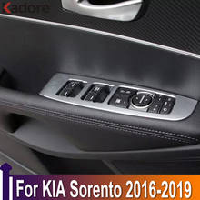 For KIA Sorento 2016 2017 2018 2019 ABS Matte Window Lift Switch Button Cover Trims Door Armrest Frame Car Interior Accessories 2024 - buy cheap