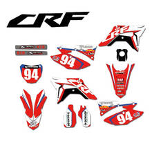 Мотоцикл команда графические наклейки Наборы для Honda CRF250 CRF250R CRF 250R 2018 2019 CRF450 CRF 450R CRF450R 2017 2018 2019 2024 - купить недорого