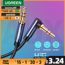 Ugreen Audio Jack 3.5mm Aux Cable Male to Male Aux Cable 3.5mm Jack Audio Cable auxiliar for Car Headphone MP3/4 Phone 3.5 mm 2024 - купить недорого
