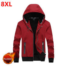 New winter hooded men with  thickening cashmere warm hoodie big Size 8XL men's oversized Plus velvet thickening  7XL 6XL 9XL 2024 - buy cheap