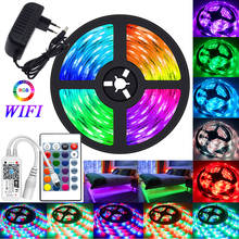 WIFI Controller RGB LED Strip Light SMD 2835 5M Waterproof RGB Tape DC12V Ribbon Diode Led Strip Light Home DIY Decoration Lamp 2024 - buy cheap