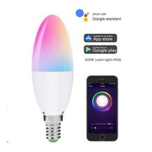 E14 Smart WiFi LED Candle Bulb Works with Alexa Google Home 5W Equal to 40W Lamp RGB Cold Warm White Color Changing Mood Light 2024 - buy cheap