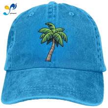 Boné de beisebol unissex, chapéu jeans tropical, palmeira tropical, boné ajustável, snapback, geleira 2024 - compre barato
