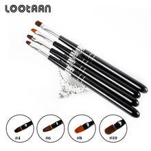 Lootaan 1 Pc Nail Art Painting Drawing Brush UV Gel French Brushes Tool #4/#6/#8/#10 Oval Hair Manicure Art Gradient Gel Brush 2024 - buy cheap