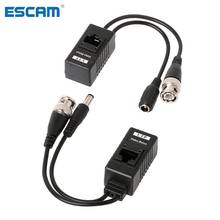 ESCAM 1 Pair BNC To RJ45 Passive Video Power + Audio Balun Transceiver For CCTV Camera 2024 - buy cheap