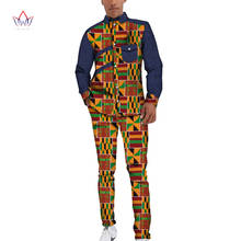 Bazin riche 2 peças conjuntos de calças dos homens africano roupas de design africano casuais camisas e calças conjuntos wyn1212 2024 - compre barato
