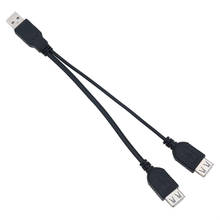 USB 2.0 A Male Plug to 2 Dual USB A Female Jack Y Splitter Hub Adapter Cable For Computer Notebook PC 2000pcs 2024 - buy cheap