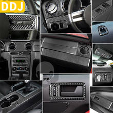 For Ford Mustang GT 2005 2006 2007 2008 2009 S197 Car Interior Soft Carbon Fiber Stickers Trim Cover Sticker Accessories Black 2024 - buy cheap