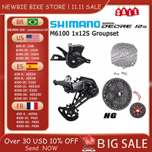 Переключатели скоростей Shimano Deore M6100 1x1 на 2 скорости, групсет, 12 скоростей, правый рычаг переключения передач, Dowel CN Chain RD Sunshine, кассета 46T 50T 52T