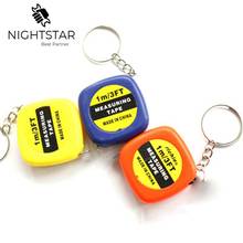 2pcs  1M Measure Pull Ruler Style Mini Keychain Key Ring Easy Retractable Tape Retractable Tape Measure /Color Random 2024 - buy cheap