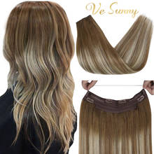 VeSunny Hidden Halo Remy Human Hair Extensions  One Piece Hair Extensions Halo Wire Double Weft Hair Extensions 2024 - buy cheap