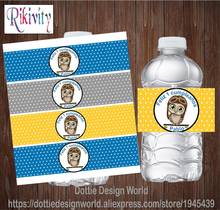Personalized Cute Owl Boy Birthday Party Water Bottle Wine Labels Candy Wrapper Stickers Baby Shower New Born Baby Decoration 2024 - buy cheap