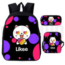 Russia Type 3D Print Likee Schoolbag Likee Bag 3pcs/set Zipper Pencil Case Bagpack Bookbag School Bags for Teenagers Girls Boy 2024 - buy cheap