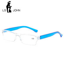 LS JOHN очки для чтения ультралегкие портативные лупы прозрачные линзы очки по рецепту пресбиопические очки унисекс 2024 - купить недорого