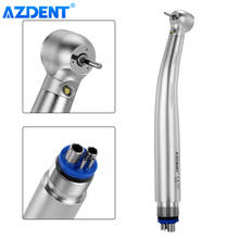 AZDENT Dental High Speed E Generator LED Handpiece Air Turbine Ceramic Bearings Torque Head Push Button Triple Water Spray 2024 - compre barato