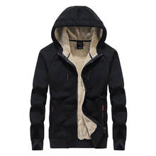2020 New Winter Fleece Hoodie Sweatshirt Mens Thick Warm Coat Large Size Casual Men's Plus Velvet Solid Color Jacket Male 8XL 2024 - buy cheap
