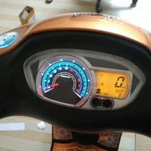 Мотоциклетный цифровой спидометр с ЖК-дисплеем, одометр, подсветка 6 видов цветов, одометр для мотоцикла, подходит для GY6, Yamaha, датчика скорости Honda 2024 - купить недорого