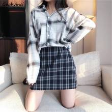 Skirts Women Plaid High Waist Mini A-Line Preppy Style 5XL Trendy Harajuku Streetwear Young New Fashion Ulzzang JK Simple Sweet 2024 - buy cheap