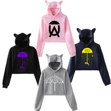 The Umbrella Academy Hoodies Women Cat Crop Top Female Anime Sweatshirt Trend Japan Cat Ear Streetwear couple clothes 2024 - buy cheap